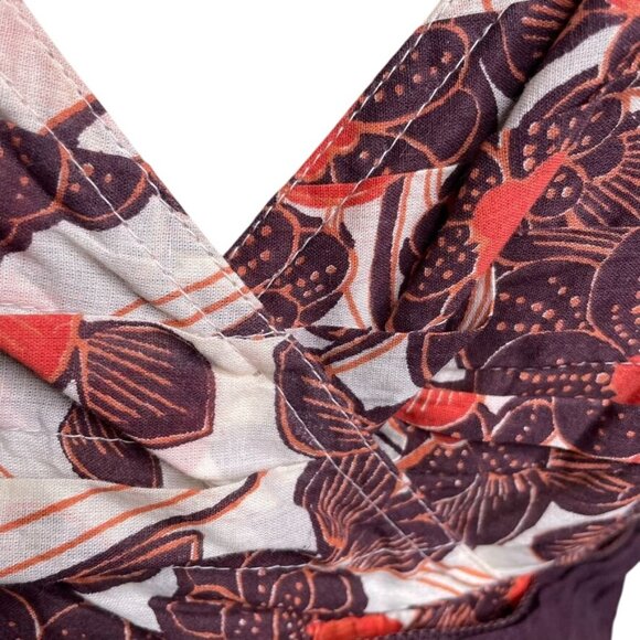 Womens Floral Sundress Spaghetti Straps Empire Waist Size Medium c - Picture 5 of 14